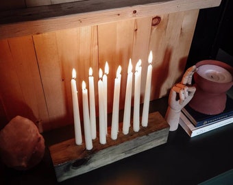 Wooden candle holder | Centerpiece | Candelabra | Candle Holder | Wedding Centerpiece