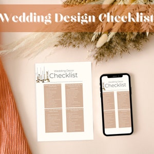 Wedding Design Checklist Wedding Decor Checklist Printable Bridal Organizer Bridal Planner Wedding To Do List Decor Planning Checklist