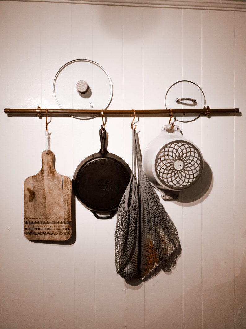 Pot Rack Rail Handmade Copper Pot Rack/rail - Etsy