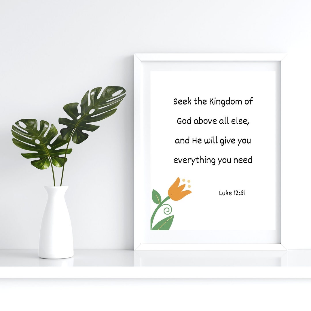 Bible Verse Printable Wall Art Printable Bible Verse Wall Art Luke 12 ...