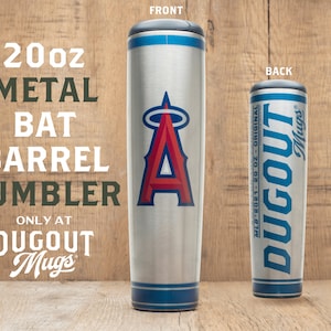 Los Angeles Angels Metal Dugout Mug | Stainless Steel Baseball Bat Mug