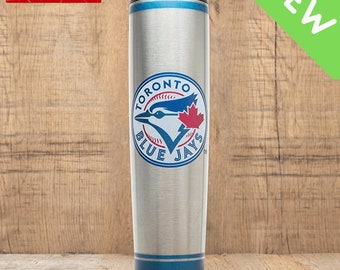 Taza metálica para el banquillo de los Toronto Blue Jays / Taza de acero inoxidable con forma de bate de béisbol