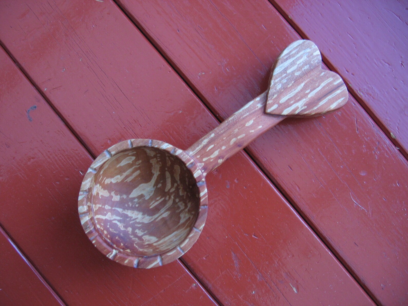 Handmade Wooden Scoop With Amazing Grain Pattern and Star Etsy