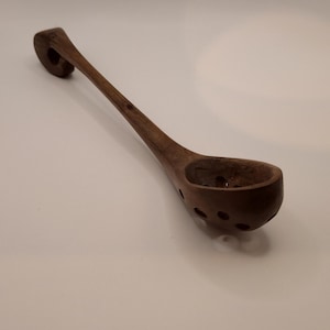 Olive/pickle ladle made from Ebonized Bay