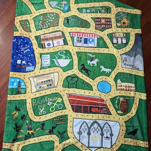 Strassen aus Gold Krabbeldecke | Katholische Kinder | Katholische Spieldecke | Himmelkarte | Katholische Heilige | Patenkind Geschenk | Katholisches Geschenk