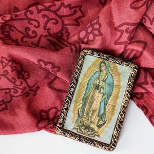 Our Lady of Guadalupe Swaddle - Scarf - Catholic Baby Gift - Baby Shower Gift - Blessed Virgin - New Baby Gift - Catholic Swaddle - Muslin