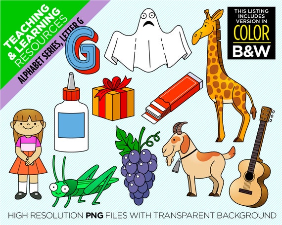 Letter G Clipart Alphabet Beginning Sound G 26 Images 2 Etsy