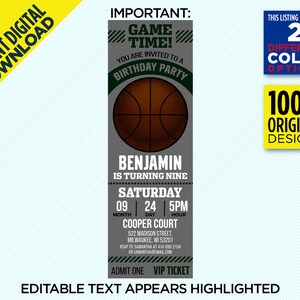 Milwaukee Bucks Ticket Printable Invitation Bucks Basketball - Etsy