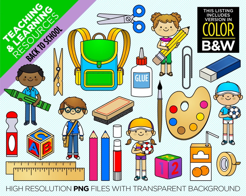 183 images Clipart Back To School Instant Digital Download