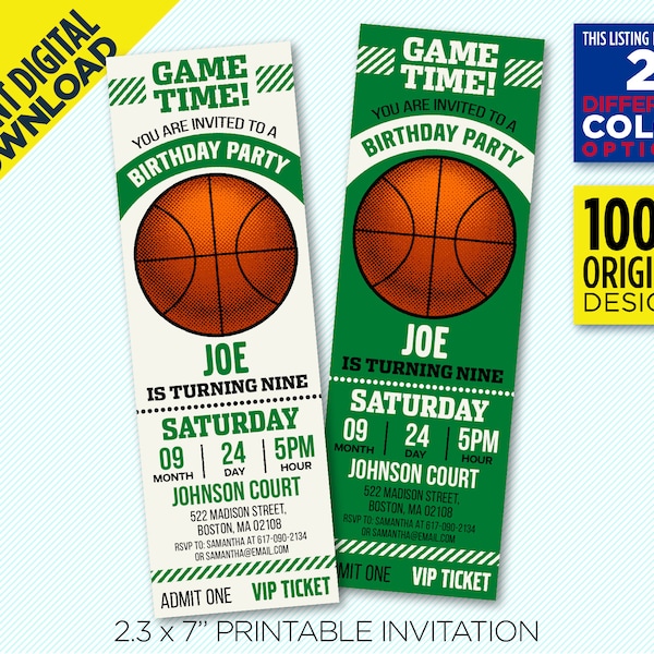 Printable Boston Celtics Ticket Etsy