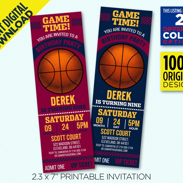 Cleveland Cavaliers Editable Template - Etsy