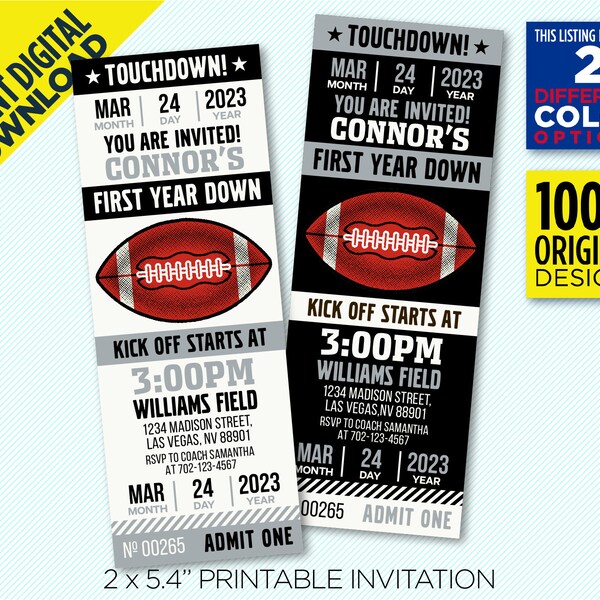 Las Vegas Raiders Birthday Invitation Etsy