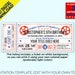 Movie Ticket Birthday Party Printable Invitation, Vintage Style, Movie ...
