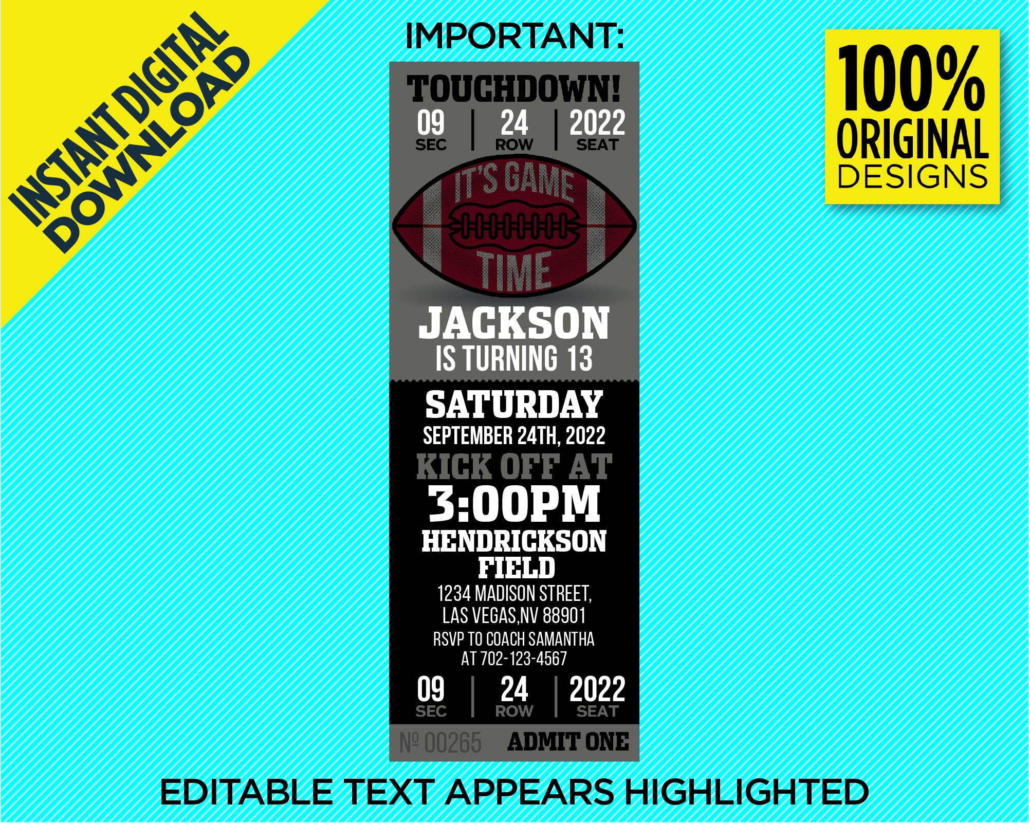 Las Vegas Raiders Birthday Party Printable Invitation Raiders Etsy