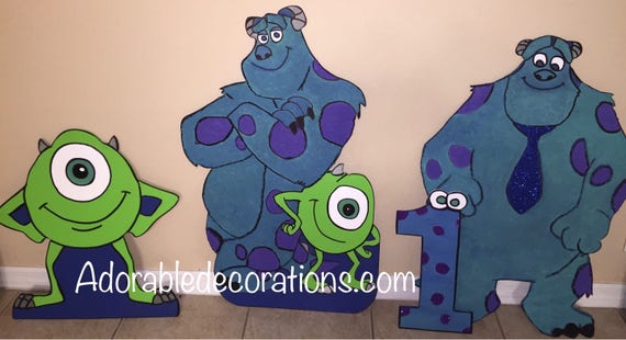 Monster Inc Birthday Decorations Standee One Etsy