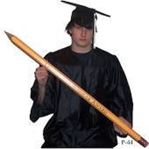 44 inch Giant pencil Large pencil Big pencil Jumbo pencil Huge pencil Made in U.S.A.  A real working pencil  Can be personalized with text.