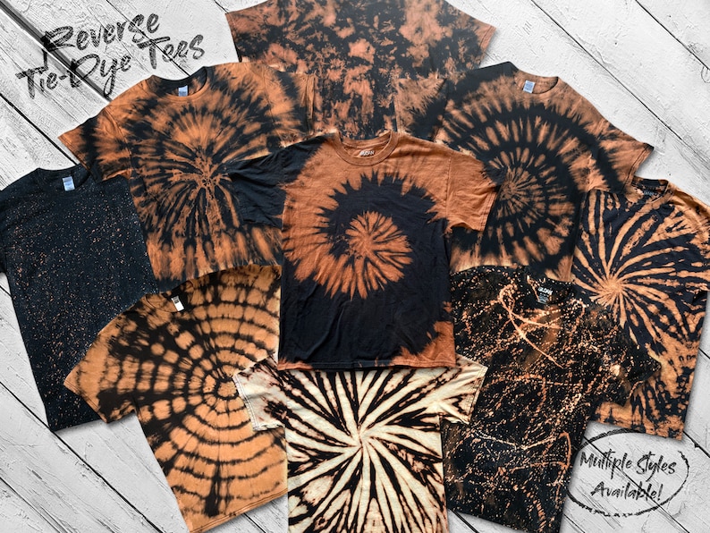 reverse tie dye shirts