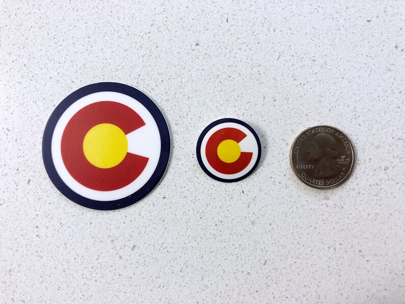 Round Colorado Stickers Colorado State Pride Sticker Etsy