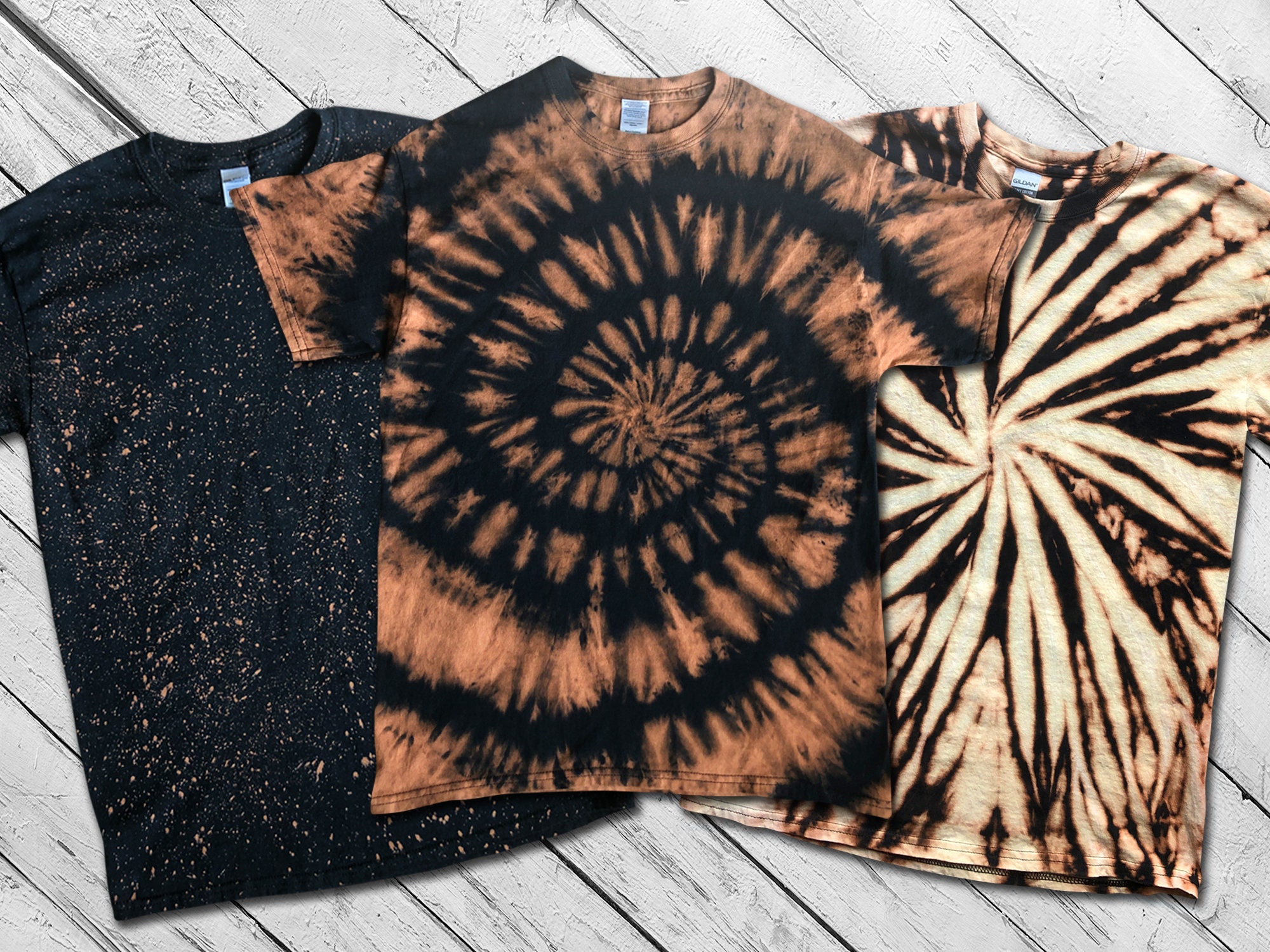 reverse tie dye shirts