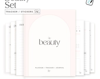 Beauty Tracker and Spa Self-Care Stickers - Skin, Hair, Nails, Makeup and Products