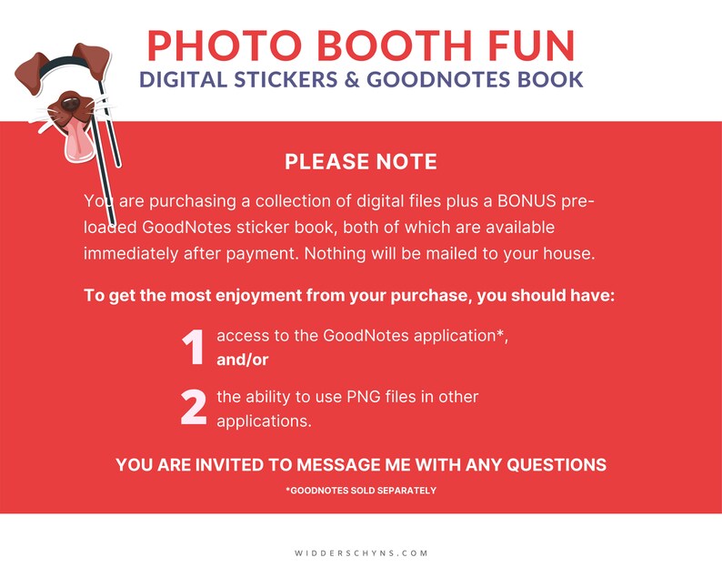 Photo Booth Stickers Digital Stickers for Planners Etsy