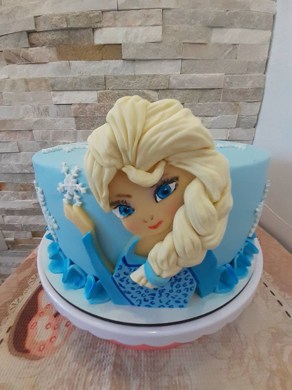 20 und 28 cm runder Tortenaufleger Tortenbild Fototorte Zuckerbild Frozen Elsa 