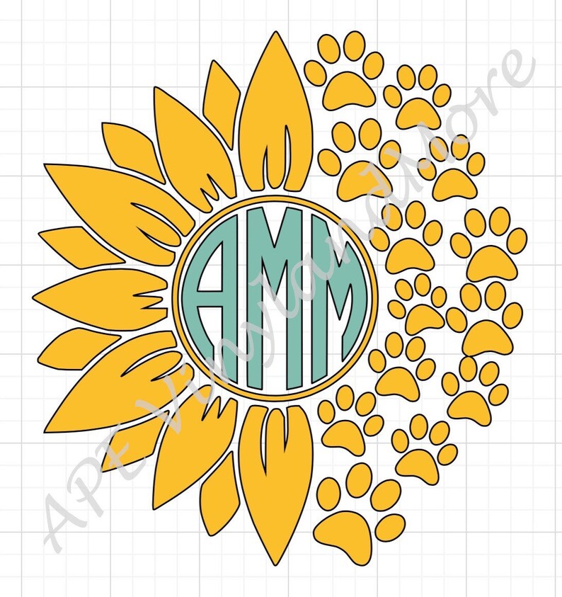 Free Free 338 Sunflower With Paw Print Svg Free SVG PNG EPS DXF File