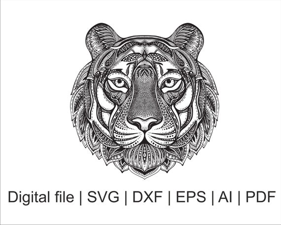Download Animal mandala Zentangle svg Mandala svg Tiger svg Tiger ...