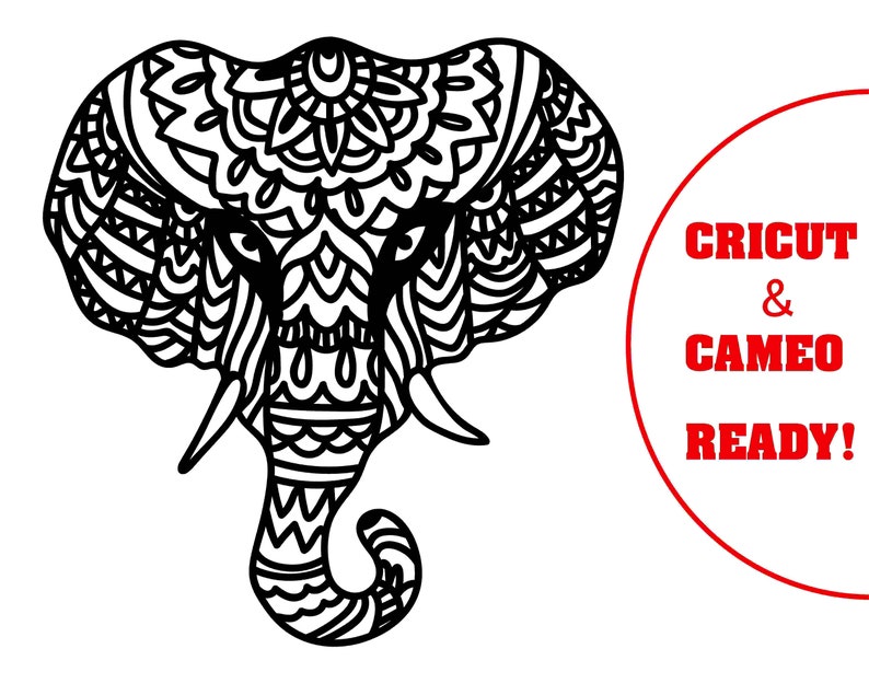 Download Zentangle Svg Elephant Head Svg Animal Mandala Elephant Mandala Mandala Svg Elephant Svg Cameo Cricut Ready Elephant Silhouette