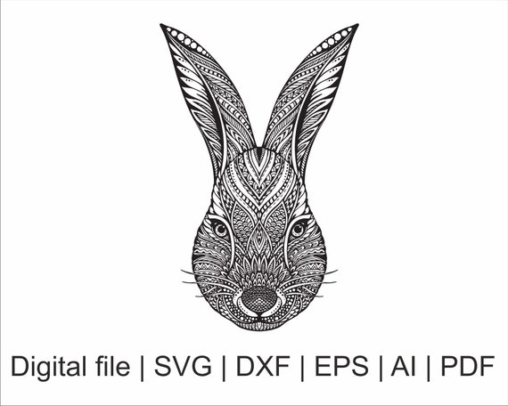 Rabbit svg Bunny svg Mandala svg Zentangle svg Zentangle ...