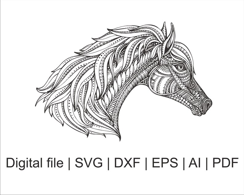 Download Craft Supplies Tools Sculpting Forming Mandala Svg Horse Svg Animal Mandala Horse Mandala Zentangle Svg Laser Cut Patterns Horse Silhouette Horse Zentangle Horse Vector