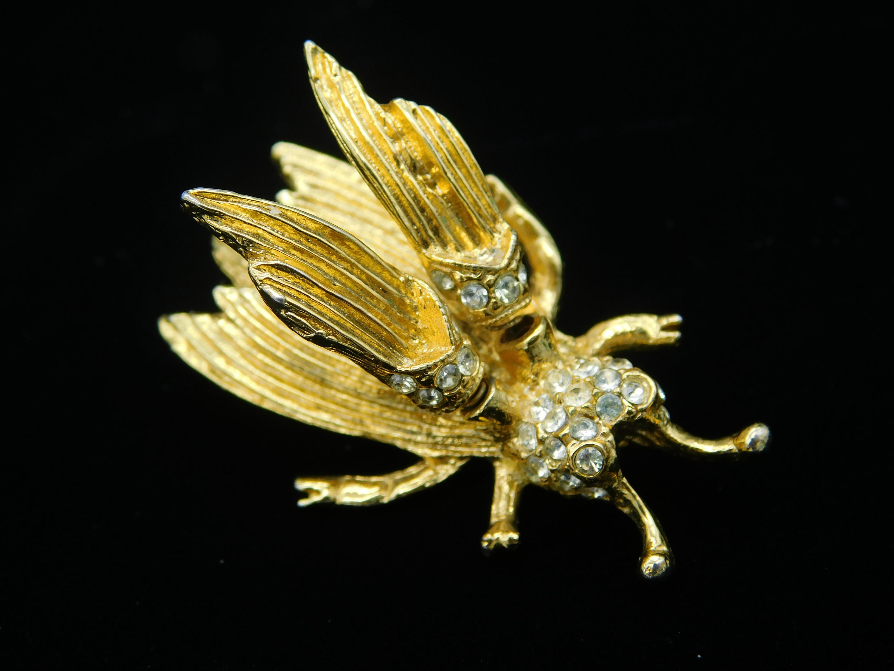 Broche Fantaisie Hippocampe Dorée Hattie Carnegie - Bijou Vintage Occasion