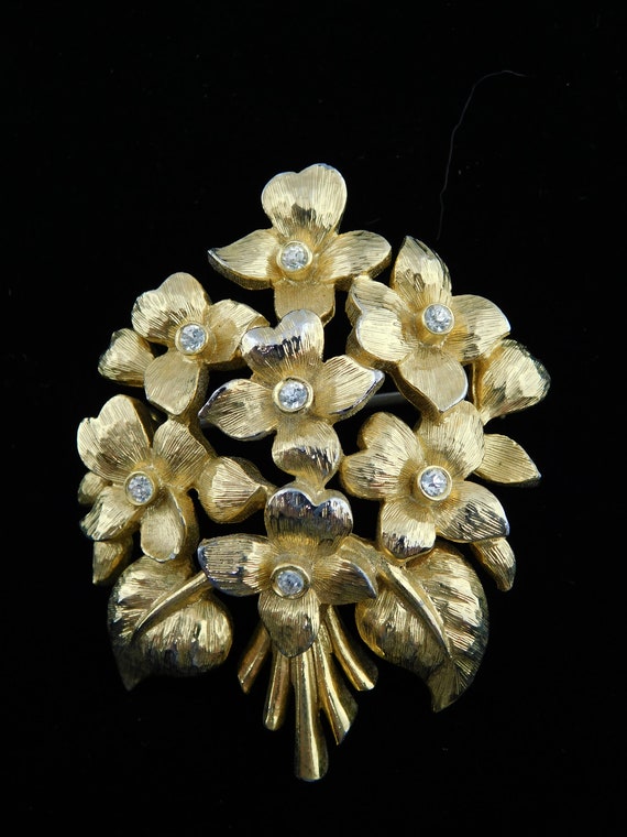 Signed Mazer Flower Bouquet Pendant/Pin!
