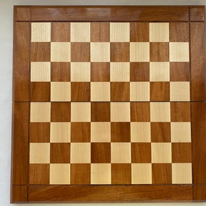 Mahogany Chess Board, Large Folding Board, Wooden Chess Boards, Unique Chess Sets