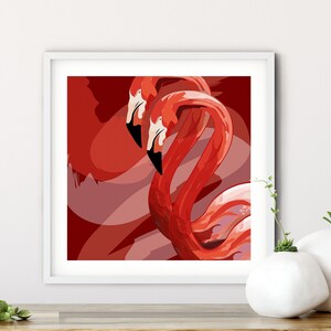 Downloadable Digital Print Bird Print Home Decor Print Flamingo Art Bird Art image 3
