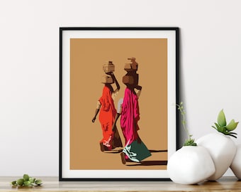 Downloadable Digital Art | Printable Wall Art Print | Modern Wall Art | African Art Print | Home Decor | Sahara Desert