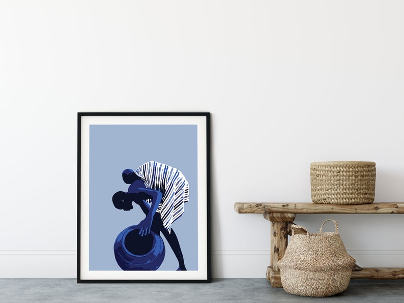 African Print Wall Art Modern Wall Art Bedroom Print | Etsy