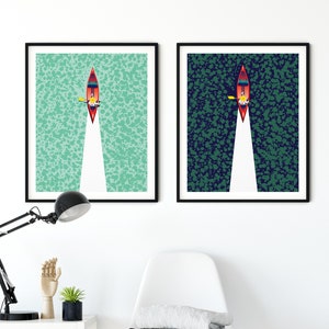 Set of 2 Adventure Prints Abstract Bedroom Print Abstract Art Print Home Decor Downloadable Digital Art Printable Art Art Gift image 1