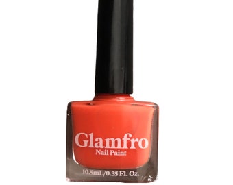 Vegan Nail Polish Orange "Tangerine" Cruelty - Free, 21 - Free Polish, Nail Paint