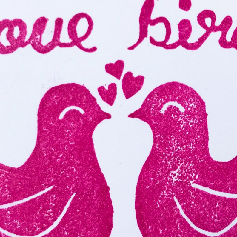 Lovebirds Handmade Greeting Card