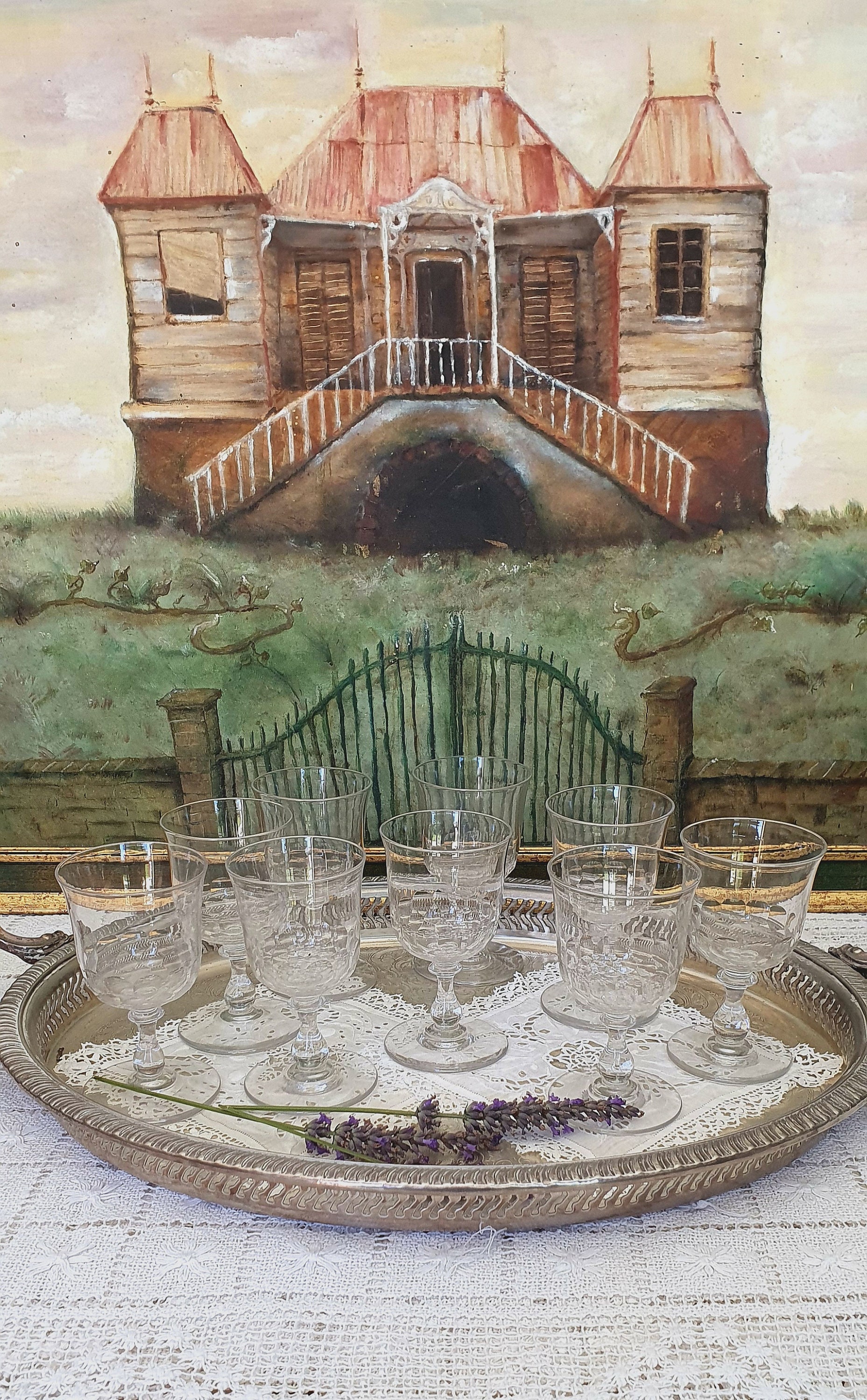 Antique French Wine Glasses