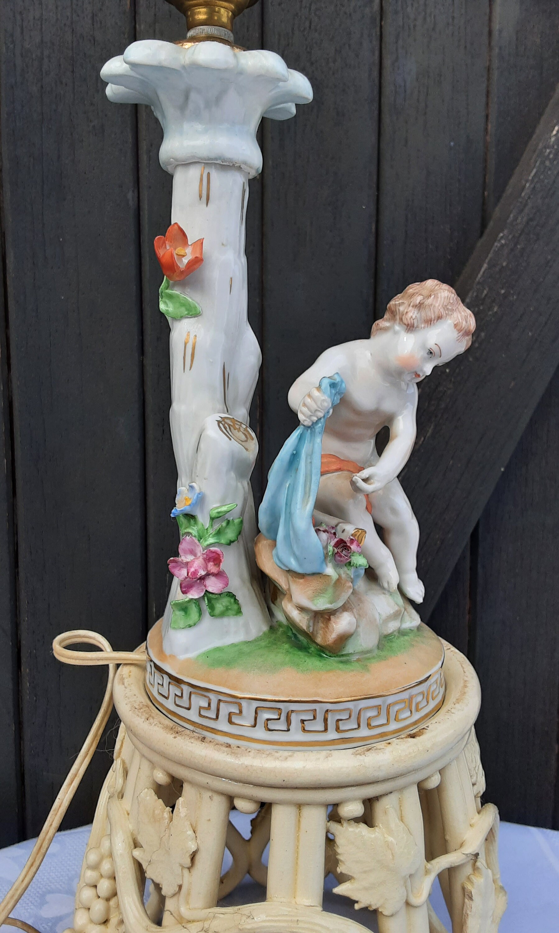 Antique Porcelain Figurine Lamps