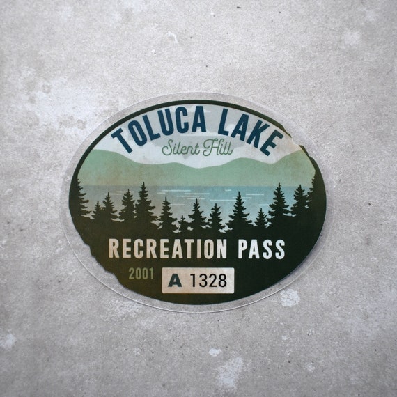 PARKING PASS toluca lake silent hill inspired clear vinyl window sticker, read desc