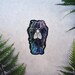 COFFIN | witchy holographic moth coffin spider vinyl sticker
