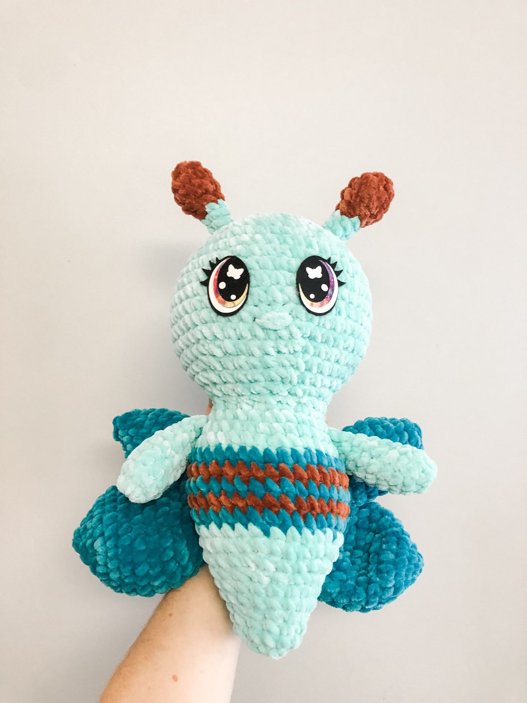 Butterfly Plushie, Large Butterfly Toy, Crochet Butterfly, Butterfly