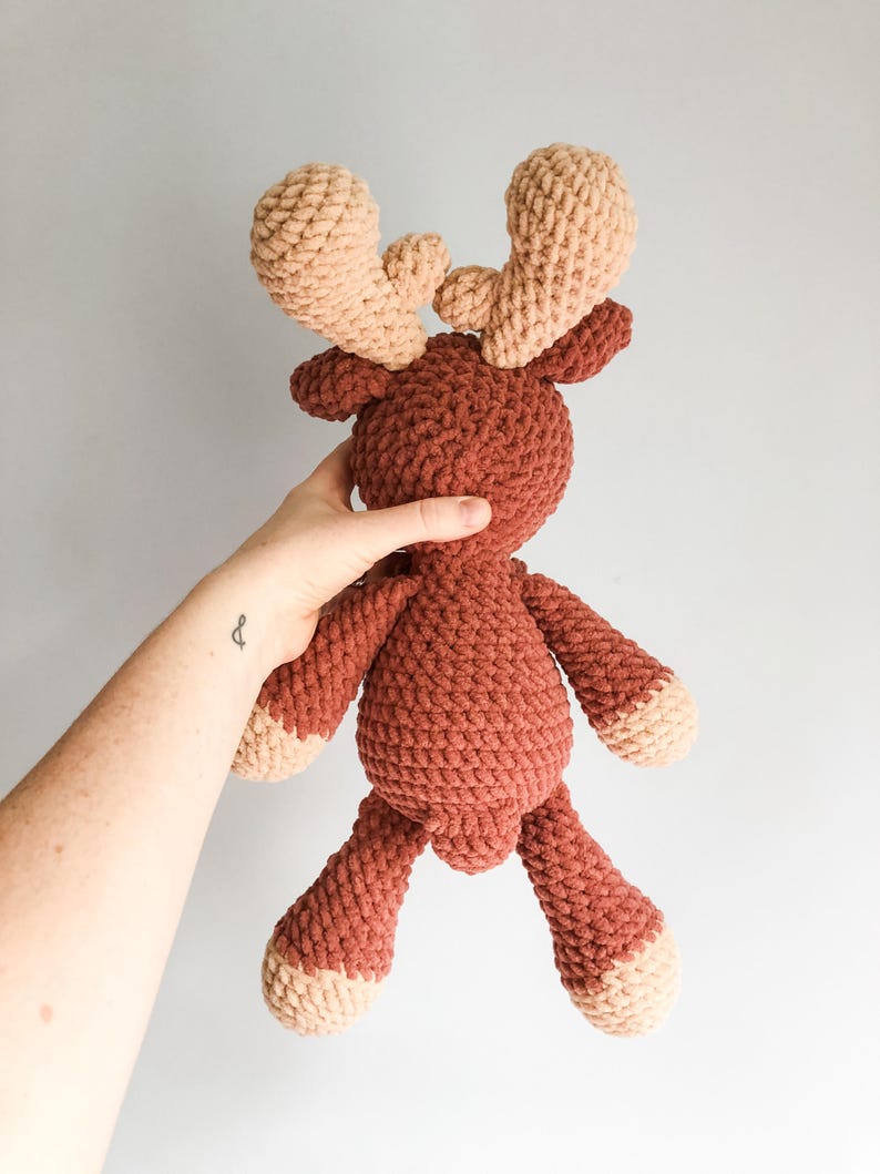 Moose Stuffie, Crochet Moose, Moose Amigurumi, Woodland Theme Nursery