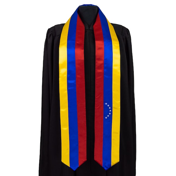 Venezuela  (7 STAR) Flag Graduation Sash/Stole International Study Abroad Adult Unisex