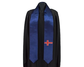 Iceland Flag Graduation Sash/Stole International Study Abroad Adult Unisex