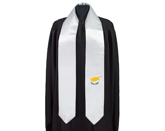 Cyprus Flag Graduation Sash/Stole International Study Abroad Adult Unisex