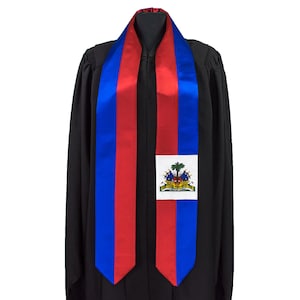 Haiti Flag Graduation Sash/Stole International Study Abroad Adult Unisex